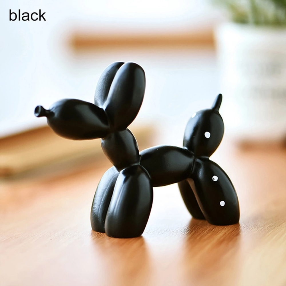 Black with Polka Dots Miniature Resin Dog Decor